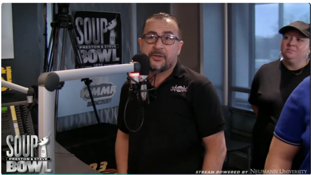 Ish from Piston Diner winning Preston and Steve's Soup Bowl 2024